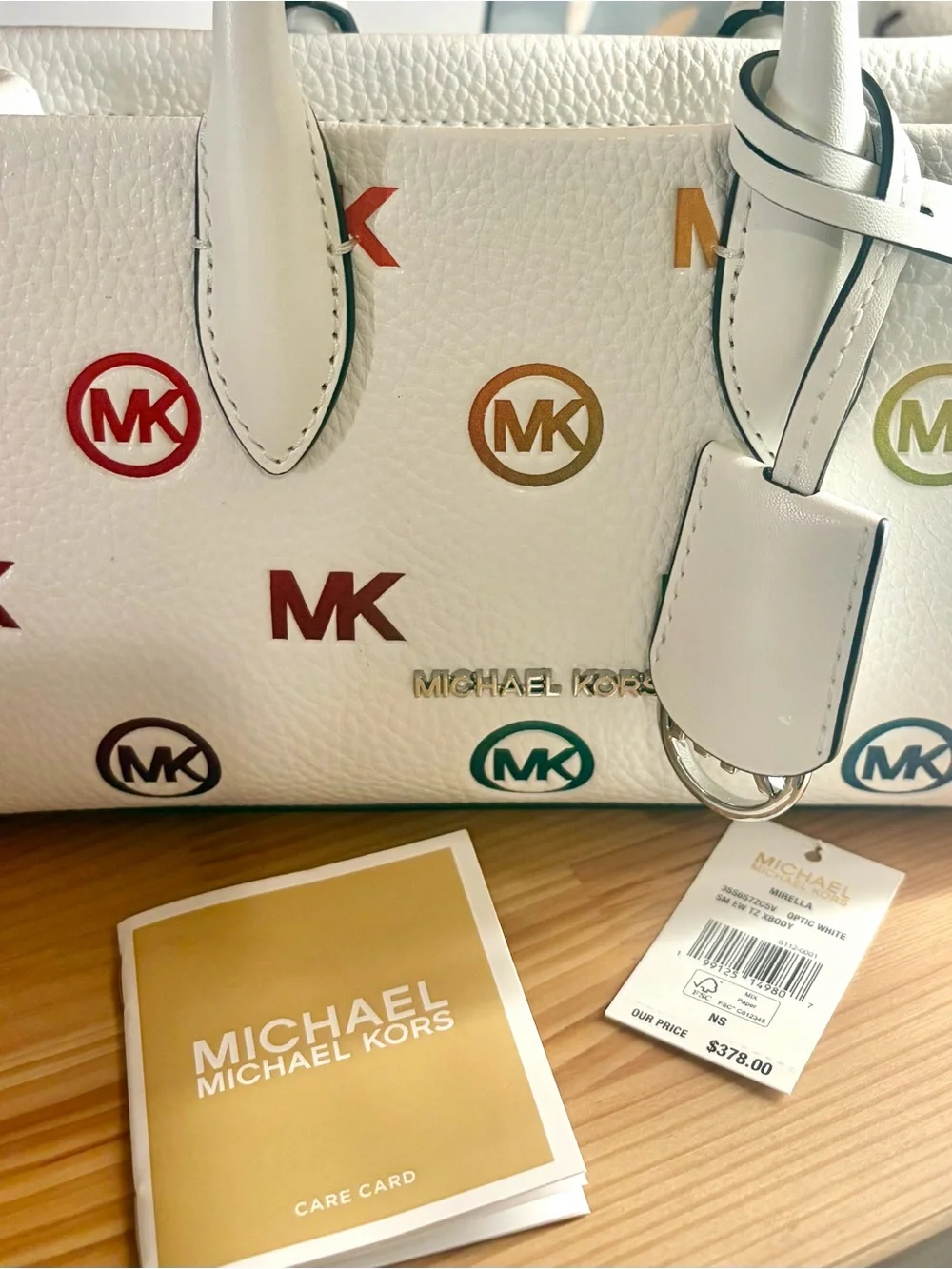Michael Kors Mirella Rainbow Convertible Crossbody Handbag & Wallet NWT